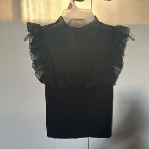 Cute top with mesh at the top for sale!!